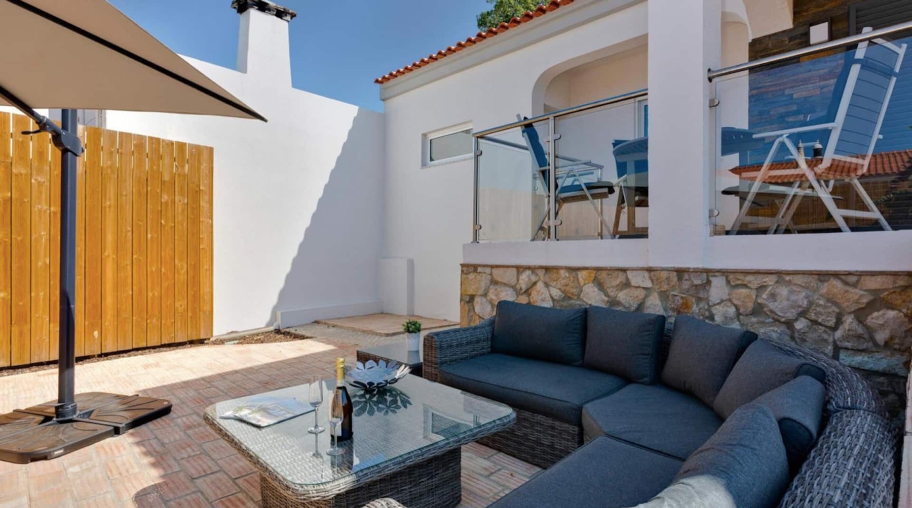 Villa Verde sheltered terrace lounge seating